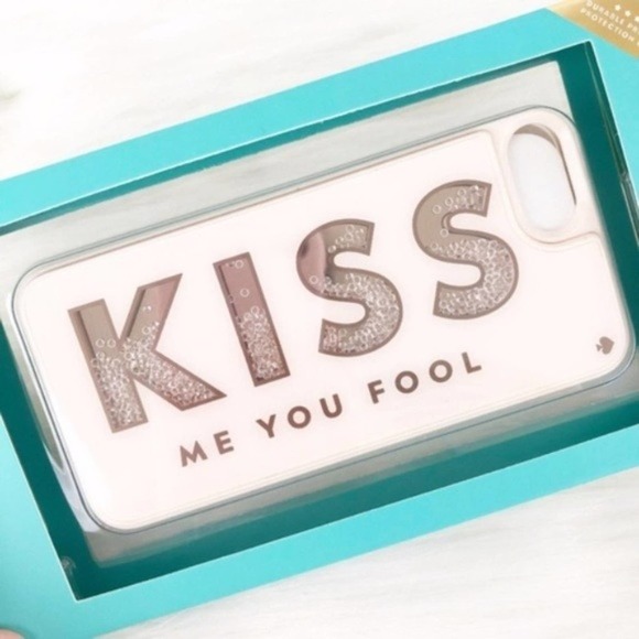 KATE SPADE 'Kiss Me You Fool' Pink iPhone Case - Picture 5 of 5